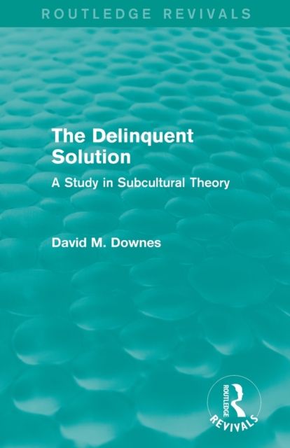 The Delinquent Solution (Routledge Revivals) : A Study in Subcultural Theory