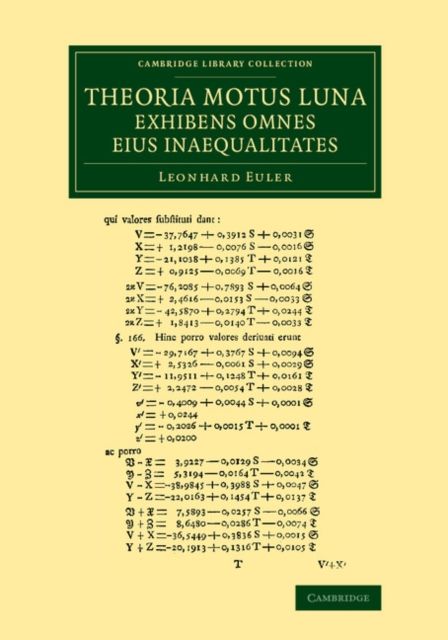 Theoria motus lunae exhibens omnes eius inaequalitates : In additamento hoc idem argumentum aliter tractatur simulque ostenditur quemadmodum motus lunae cum omnibus inaequalitatibus innumeris aliis modis repraesentari atque ad calculum revocari possit