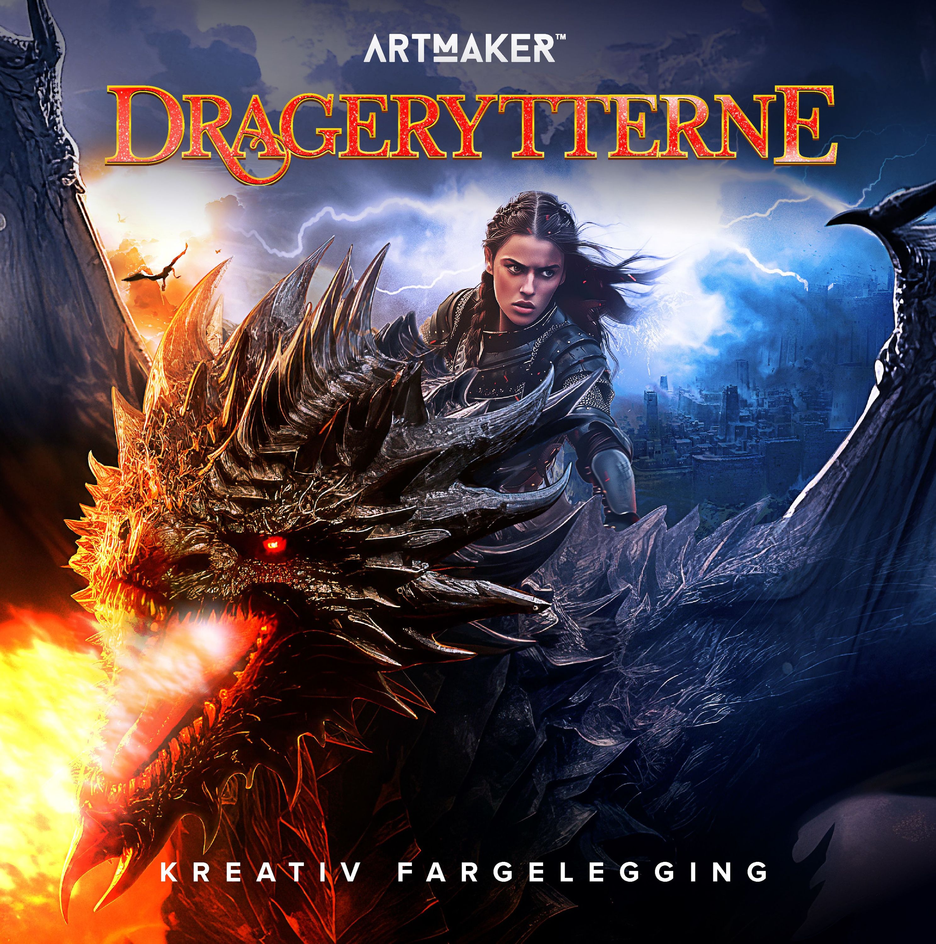 Dragerytterne : kreativ fargelegging