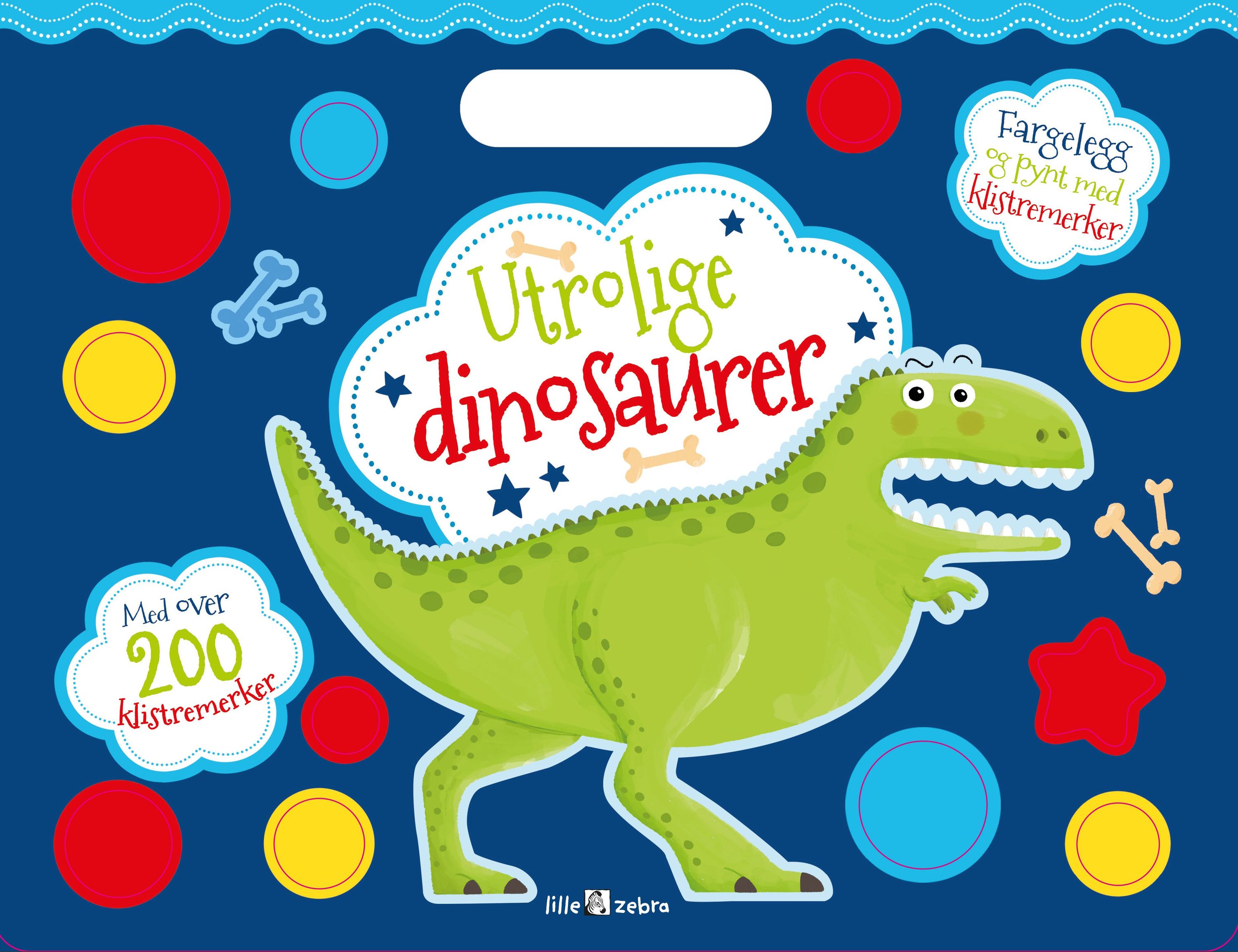 Utrolige dinosaurer : fargelegg og pynt med klistremerker