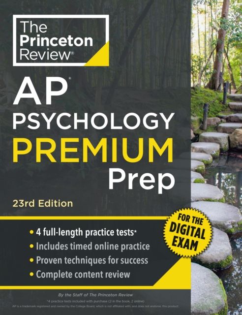 Princeton Review AP Psychology Premium Prep, 23rd Edition : 4 Practice Tests + Digital Practice Online + Content Review