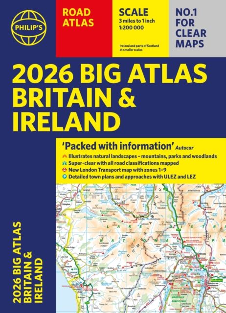 2026 Philip's Big Road Atlas of Britain & Ireland : (A3 Paperback)