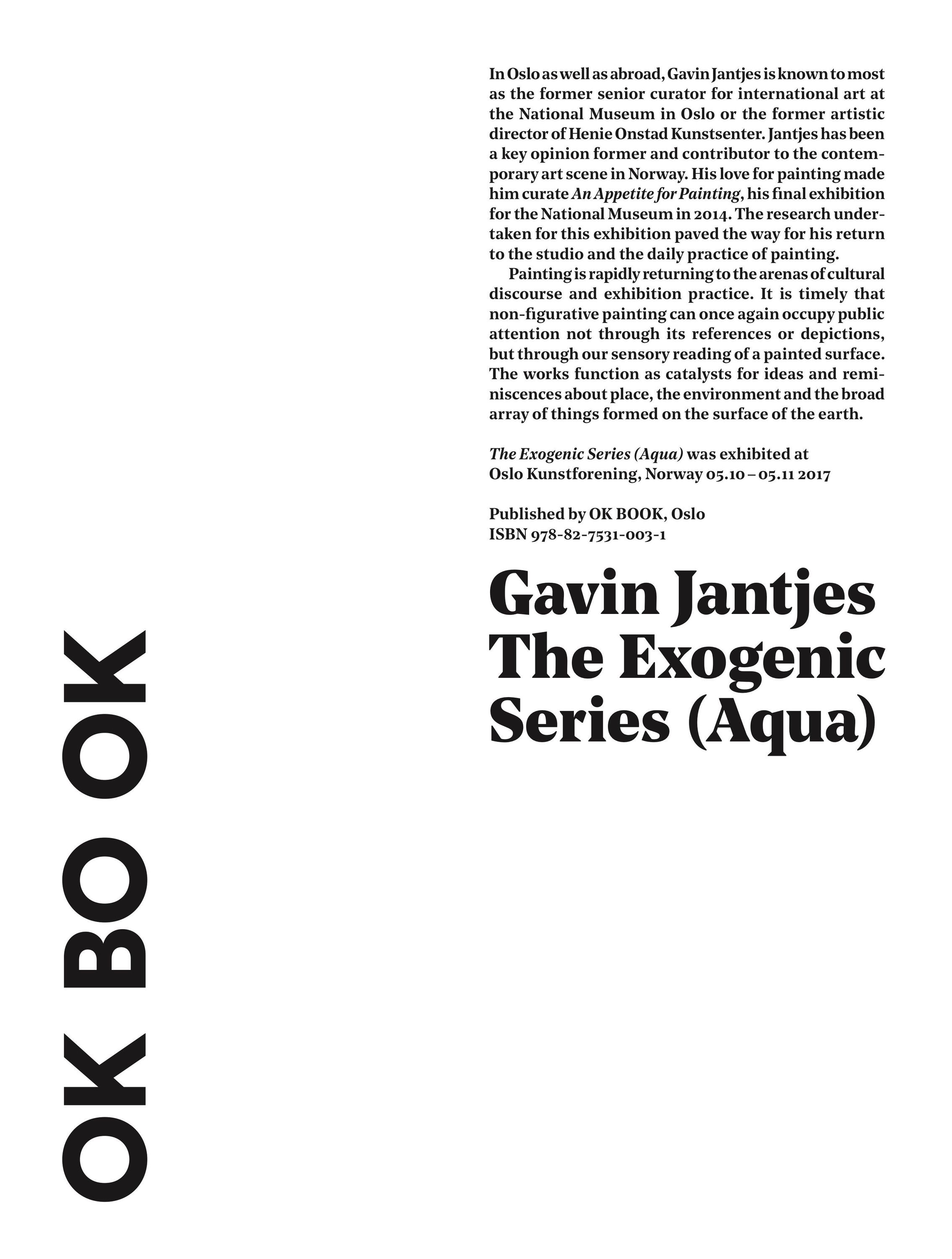 Gavin Jantjes : The Exogenic Series (Aqua)