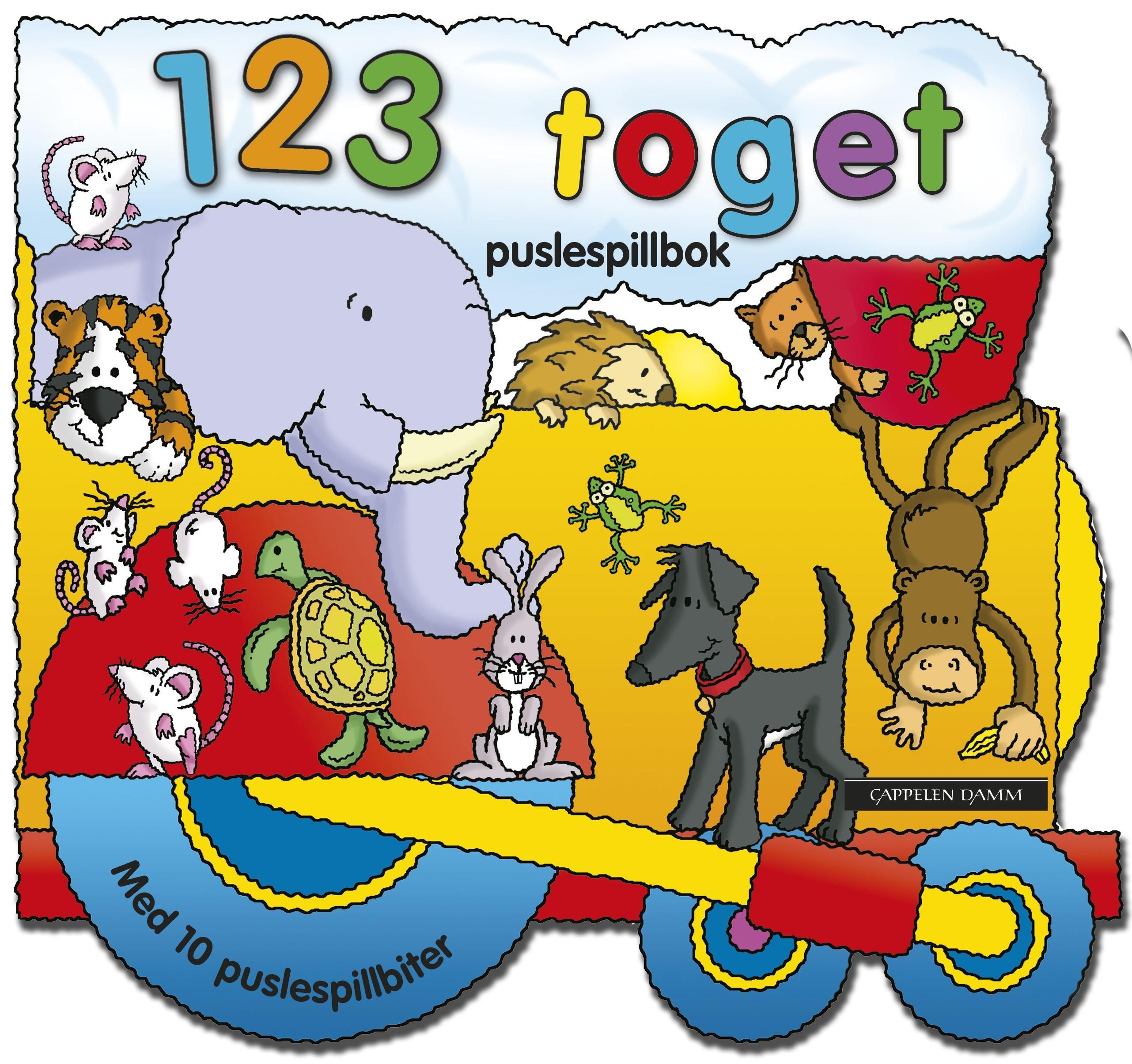 123 toget : puslespillbok : med 26 puslespillbiter