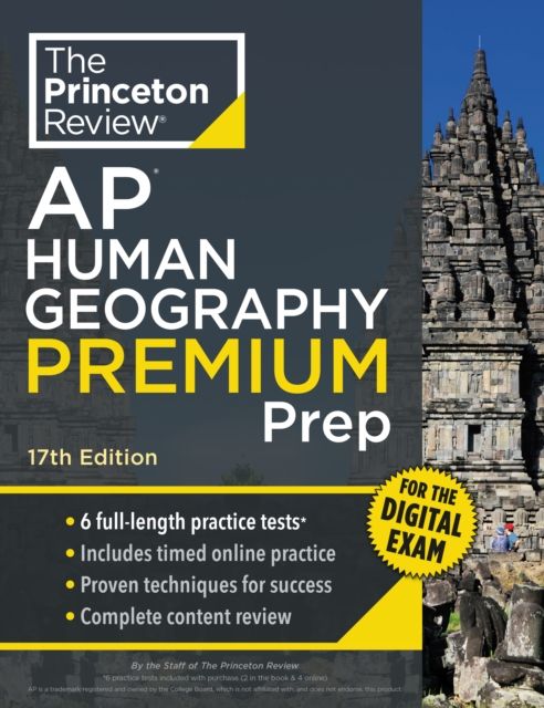 Princeton Review AP Human Geography Premium Prep, 17th Edition : 6 Practice Tests + Digital Practice Online + Content Review