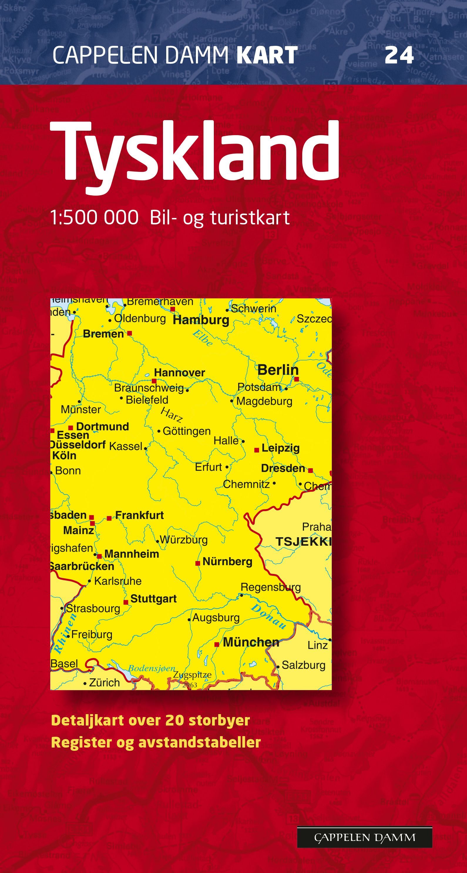 Tyskland : bil- og turistkart