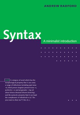 Syntax : A Minimalist Introduction