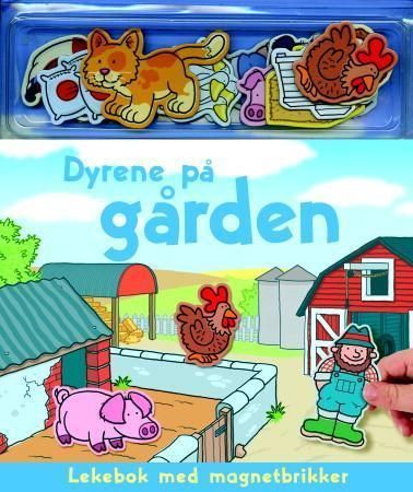 Dyrene på gården : lekebok med magnetbrikker