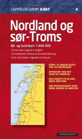 Nordland og Sør-Troms : bil- og turistkart = tourist map = Touristenkarte = carte touristique