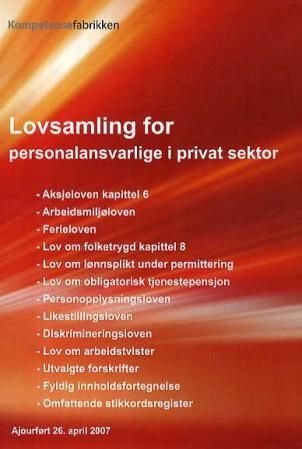 Lovsamling for personalansvarlige i privat sektor