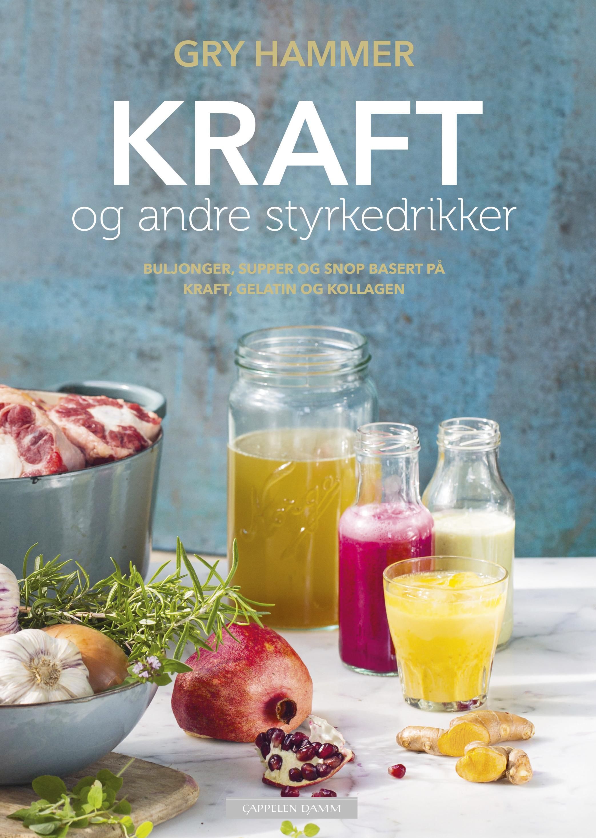 Kraft og andre styrkedrikker : buljonger, supper og snop basert på kraft, gelatin og kollagen