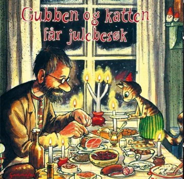 Gubben og katten får julebesøk