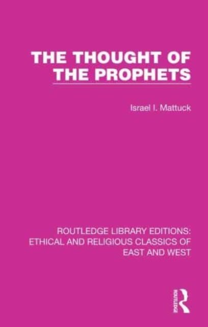 The Thought of the Prophets