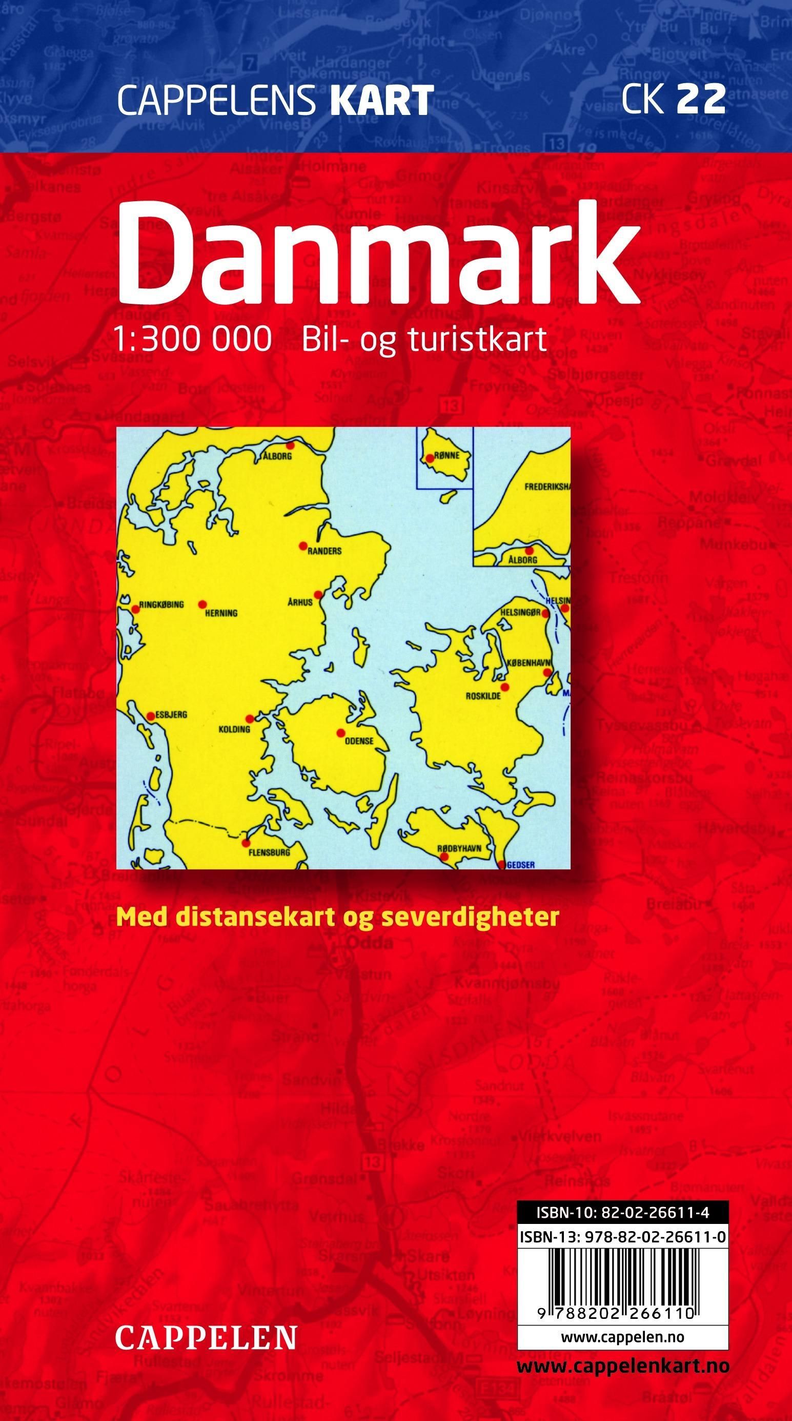 Danmark : bil- og turistkart