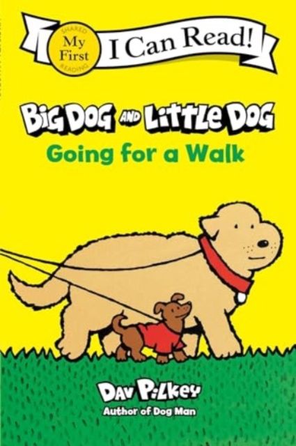 Big dog and little dog going for a walk