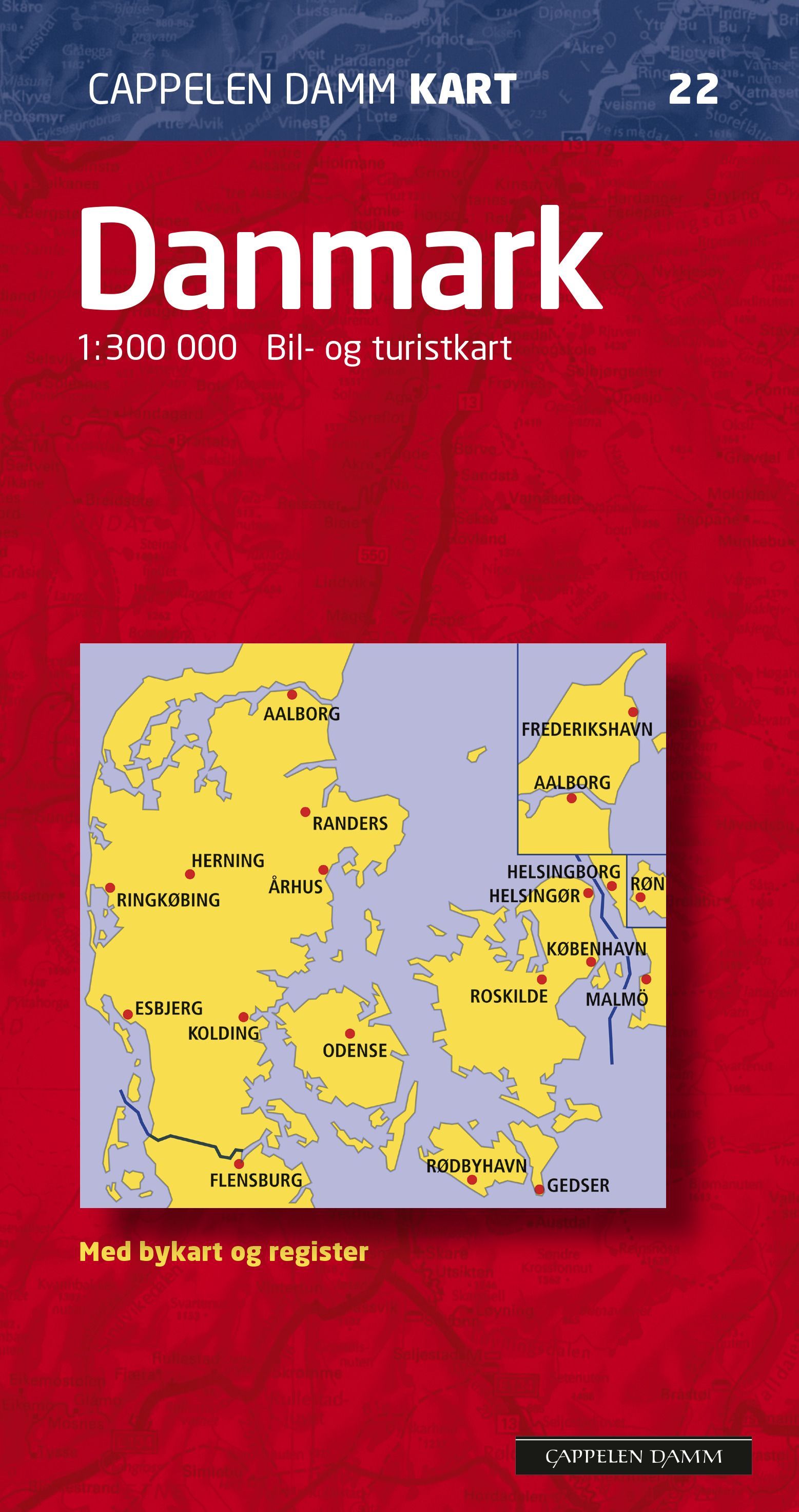Danmark : bil- og turistkart
