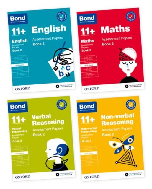 Bond 11+: Assessment Papers Book 2: 9-10 Yrs Bundle: English, Maths, Verbal Reasoning, Non-verbal Reasoning (for GL Assessment & other 11 plus exams)