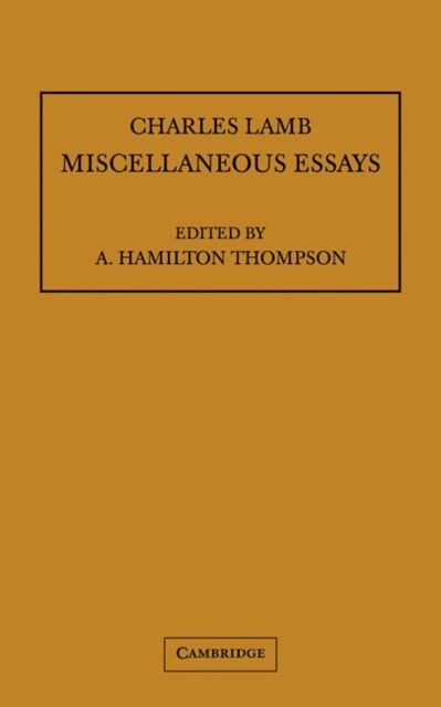 Miscellaneous Essays