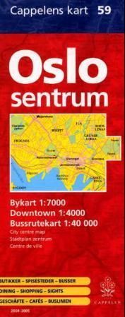 Oslo sentrum 2004-2005 : bykart = city centre map = Stadtplan Zentrum = centre de ville