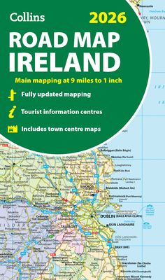2026 Collins Road Map of Ireland : Clear and Detailed Folded Map of Ireland