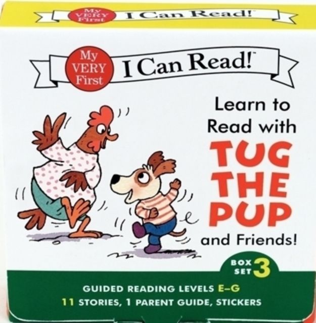Learn to Read with Tug the Pup and Friends! Box Set 3 : A Box of 11 stories, 1 parent guide, and reward stickers for Beginning Readers; Reading Level E-G