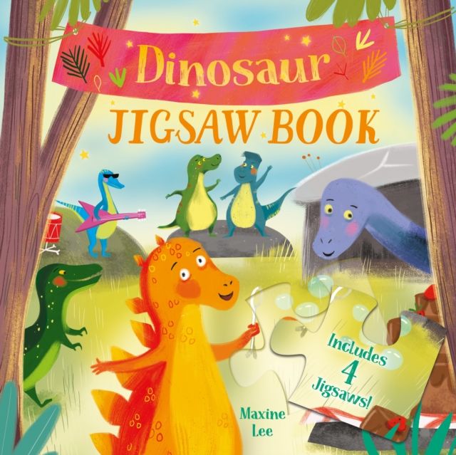 Dinosaur Jigsaw Book : Includes 4 Jigsaws!