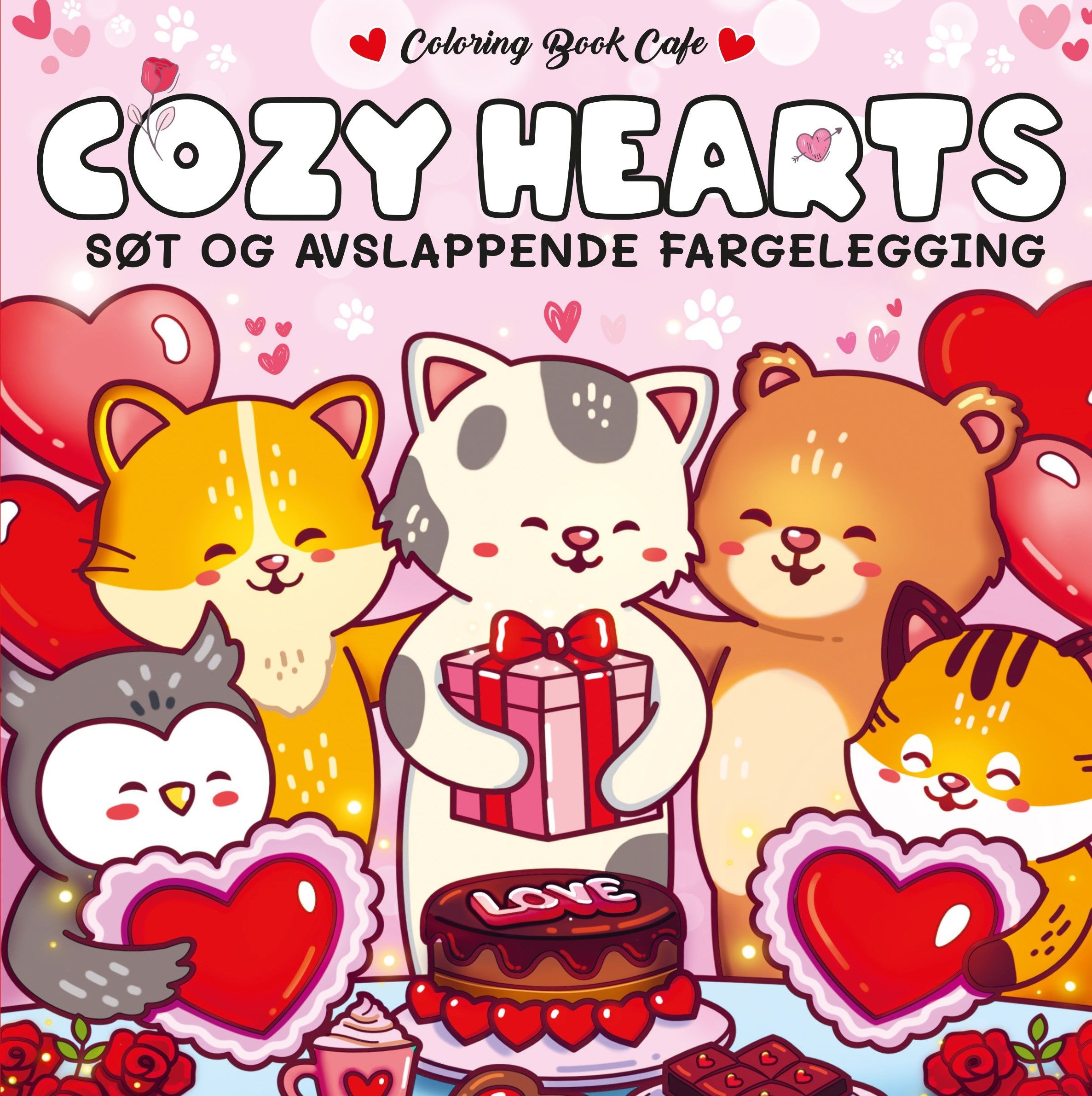 Cozy hearts : søt og avslappende fargelegging