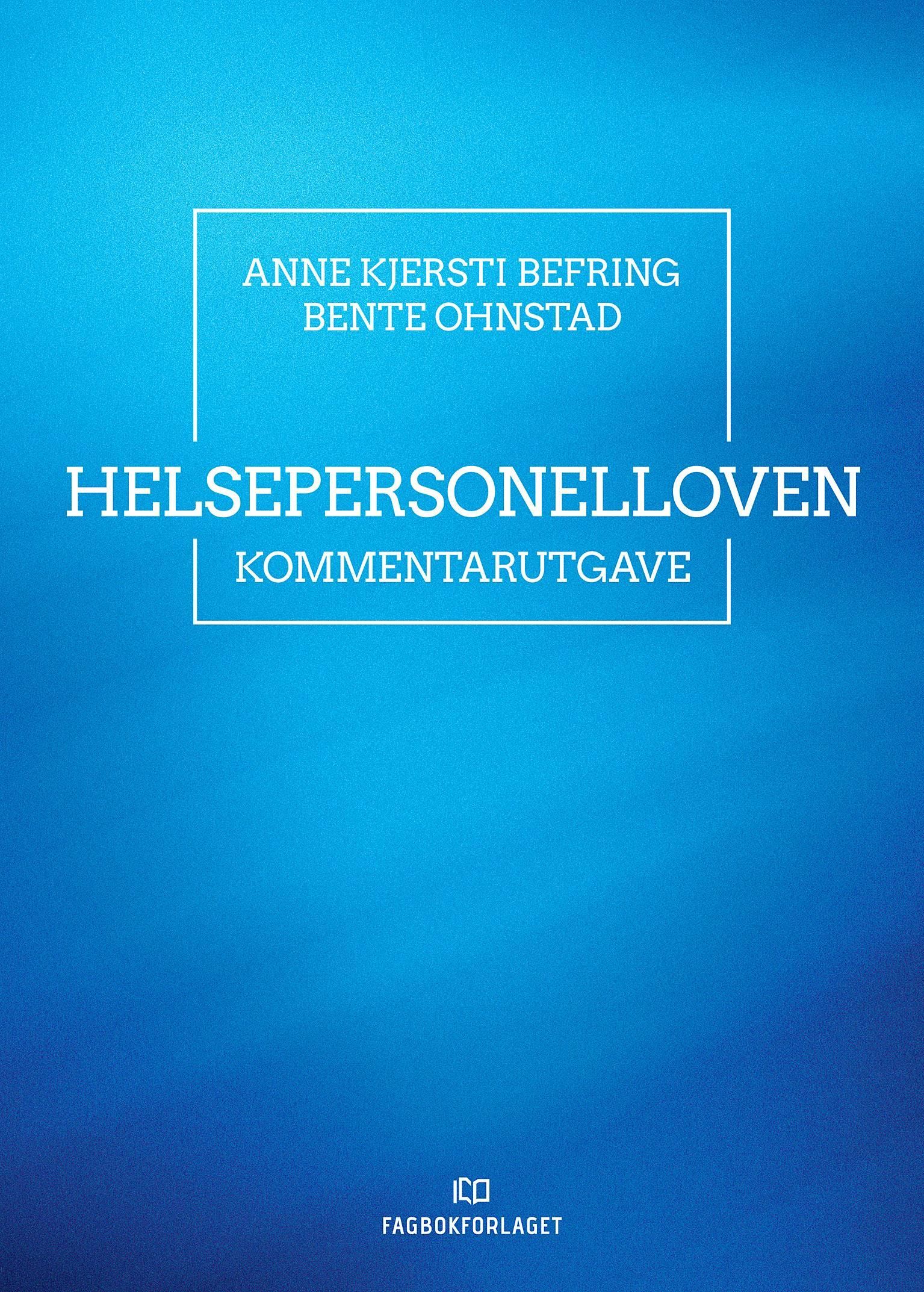 Helsepersonelloven : kommentarutgave
