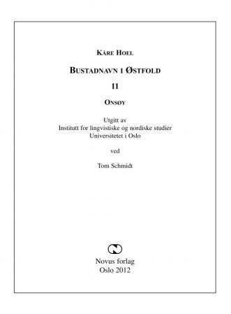Bustadnavn i Østfold. 11. Onsøy