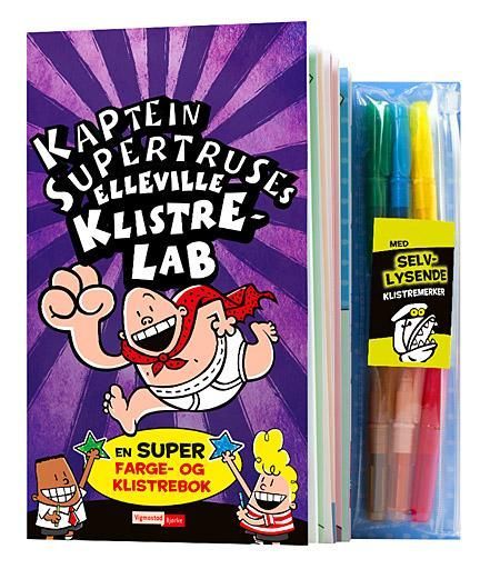 Forsidebilde av Kaptein Supertruses elleville klistrelab : en super farge- og klistrebok