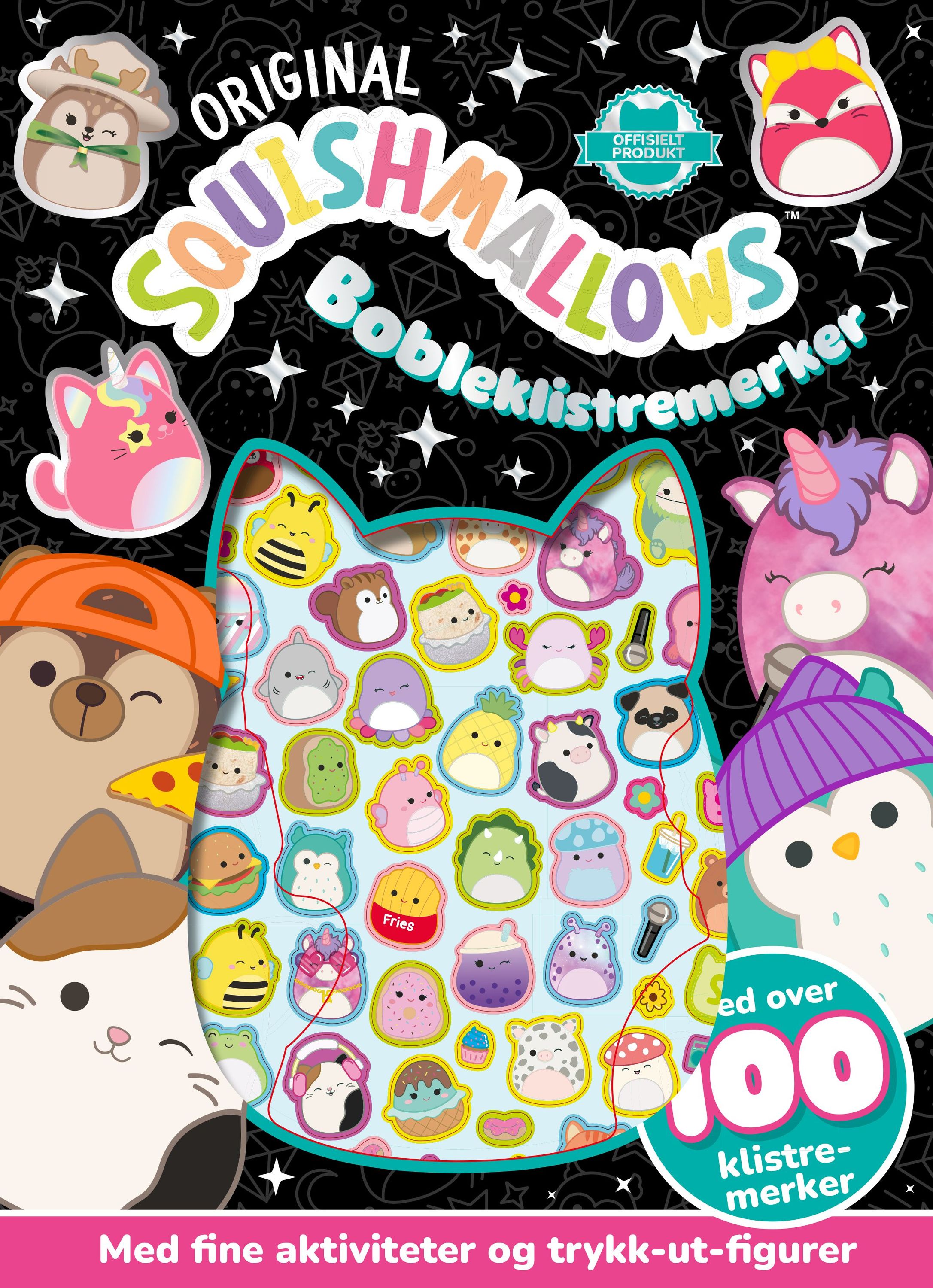 Original Squishmallows bobleklistremerkebok : med fine aktiviteter og trykk-ut-figurer