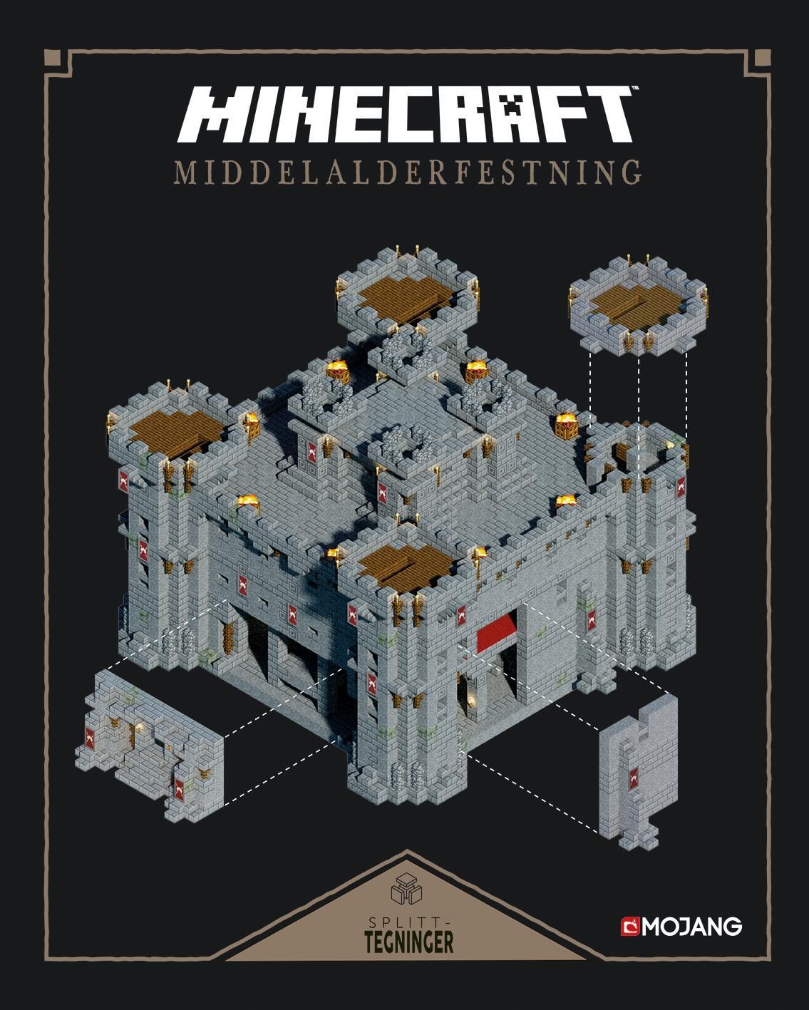 Forsidebilde av Minecraft middelalderfestning : splitt-tegninger