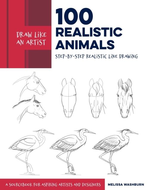 Draw Like an Artist: 100 Realistic Animals : Step-by-Step Realistic Line Drawing  **A Sourcebook for Aspiring Artists and Designers