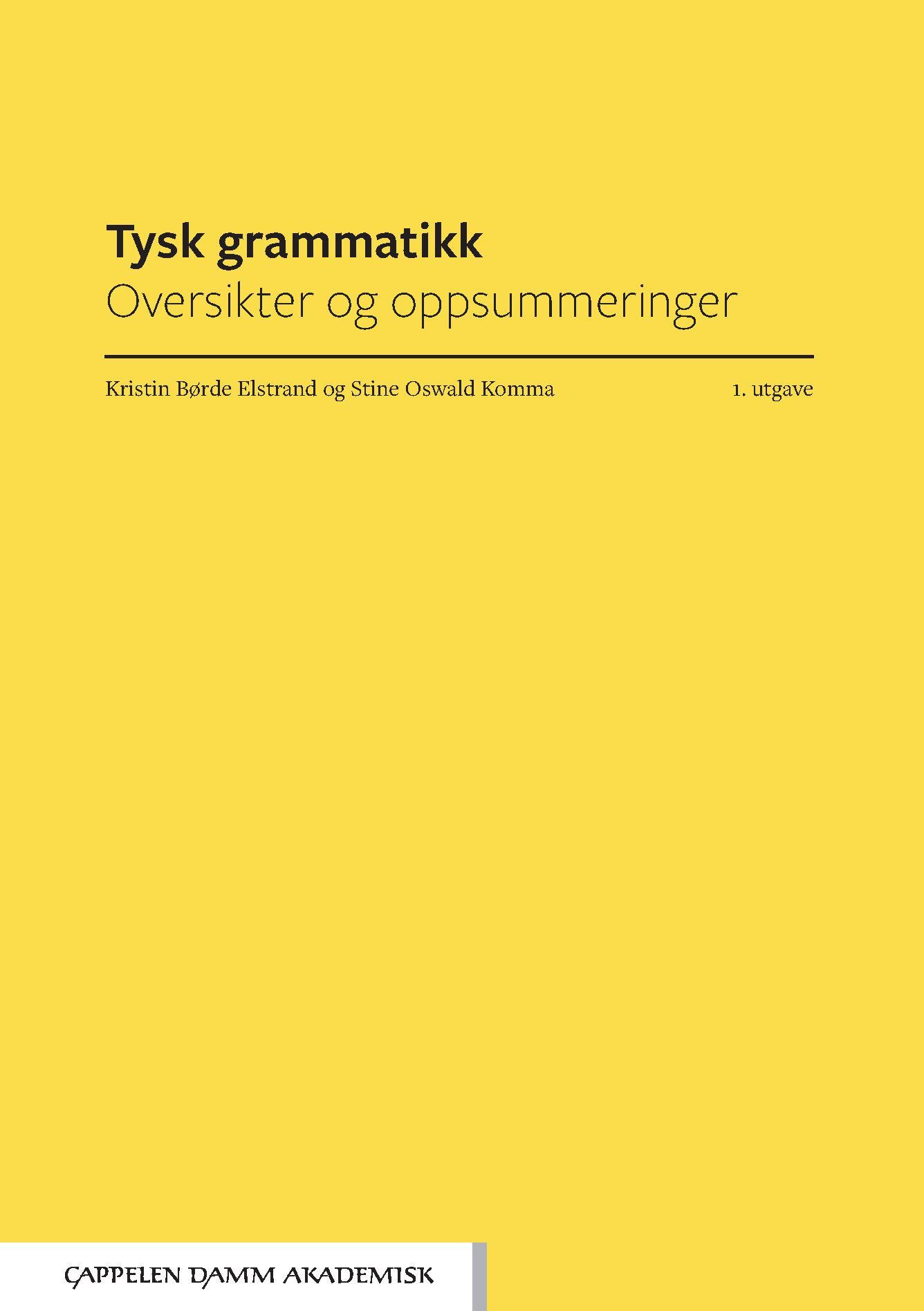 Tysk grammatikk : oversikter og oppsummeringer