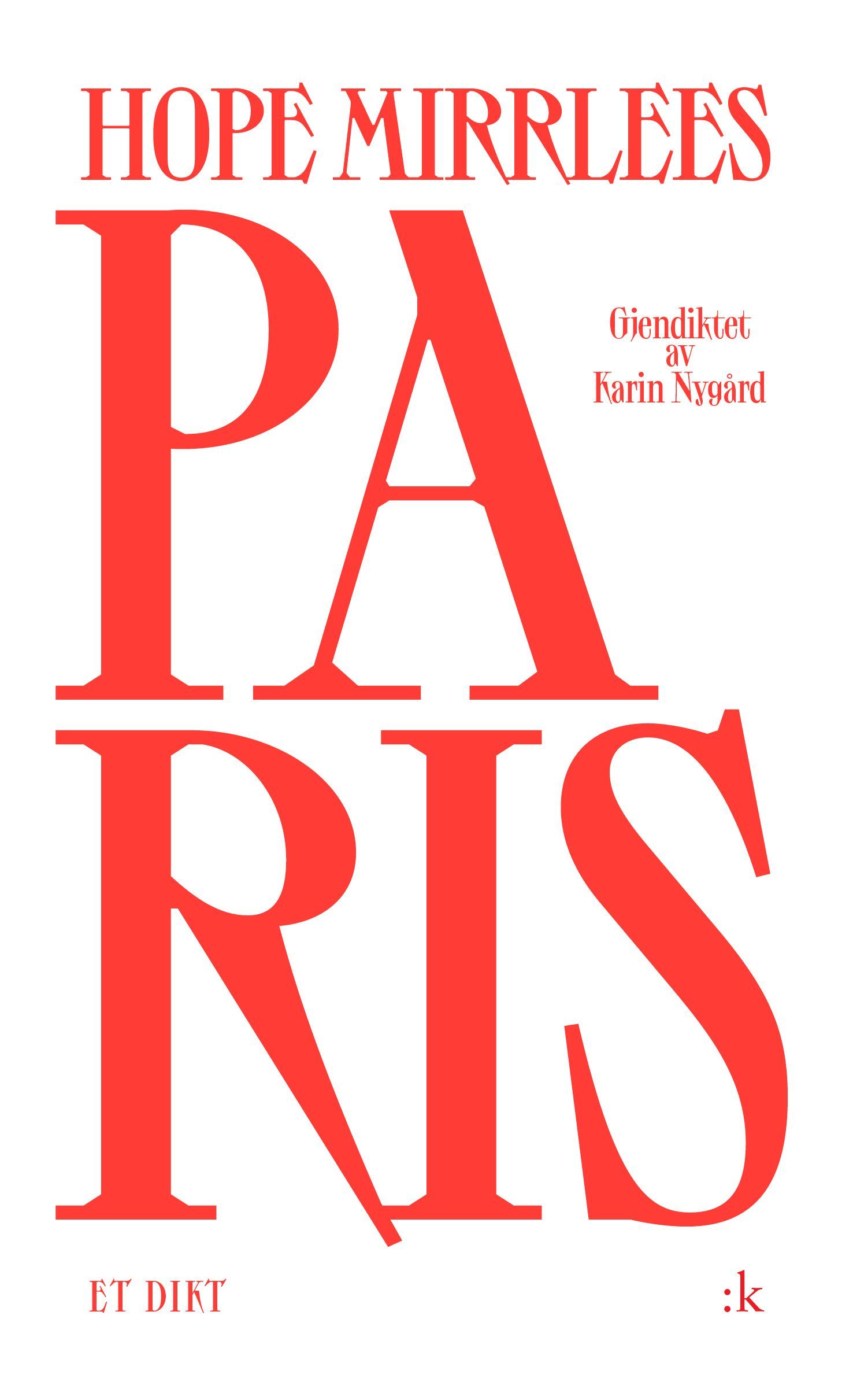 Forsidebilde av Paris : et dikt