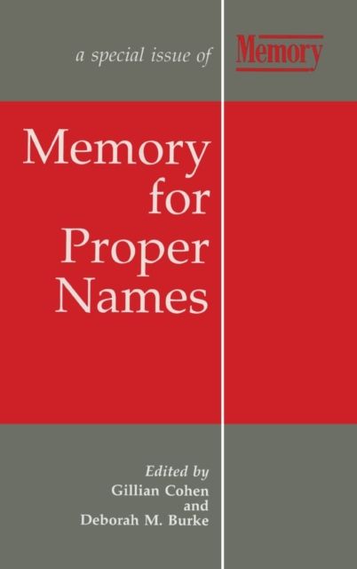 Memory for Proper Names : A Special Issue of Memory