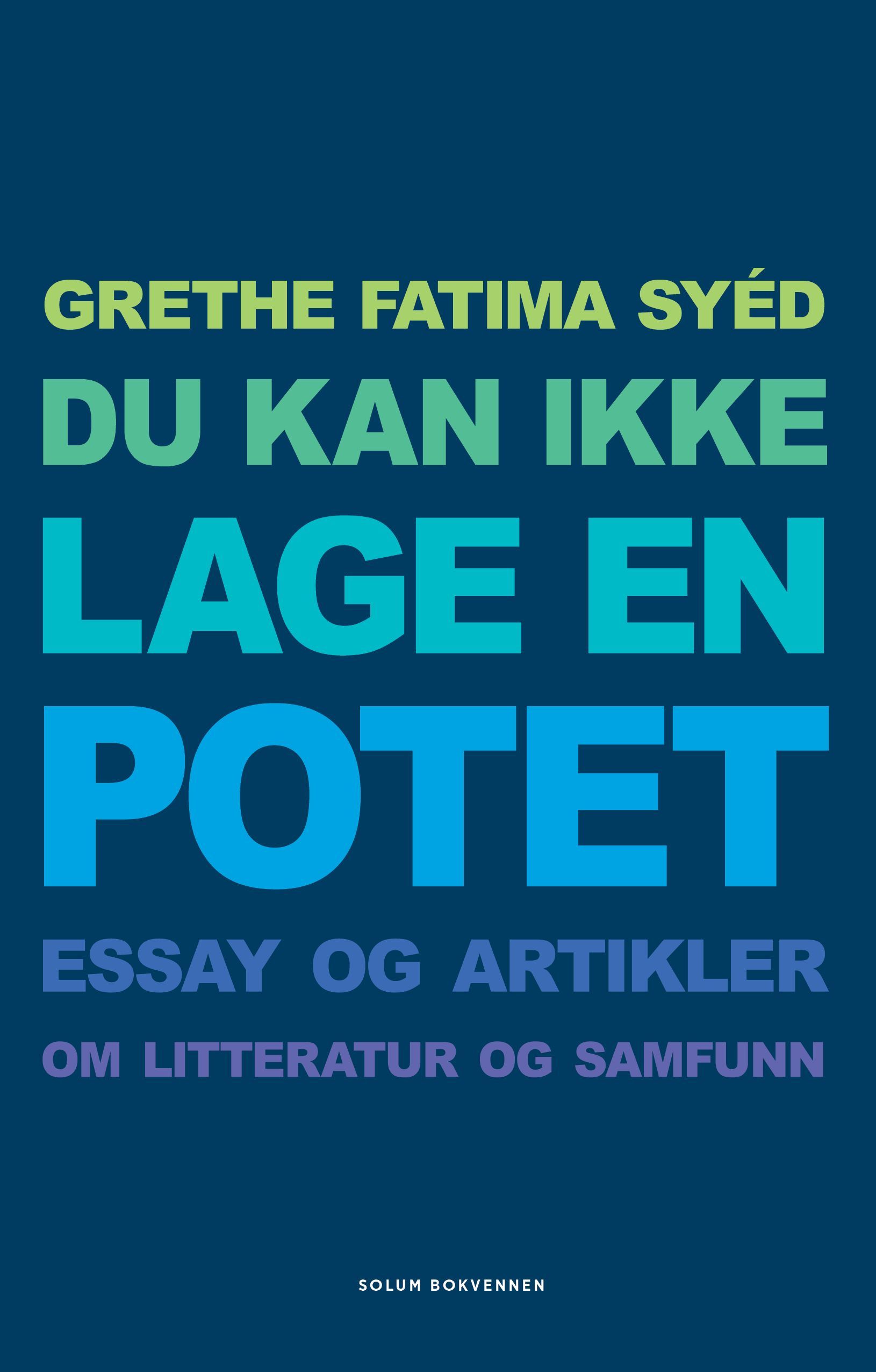 Du kan ikke lage en potet : essay og artikler om litteratur og samfunn