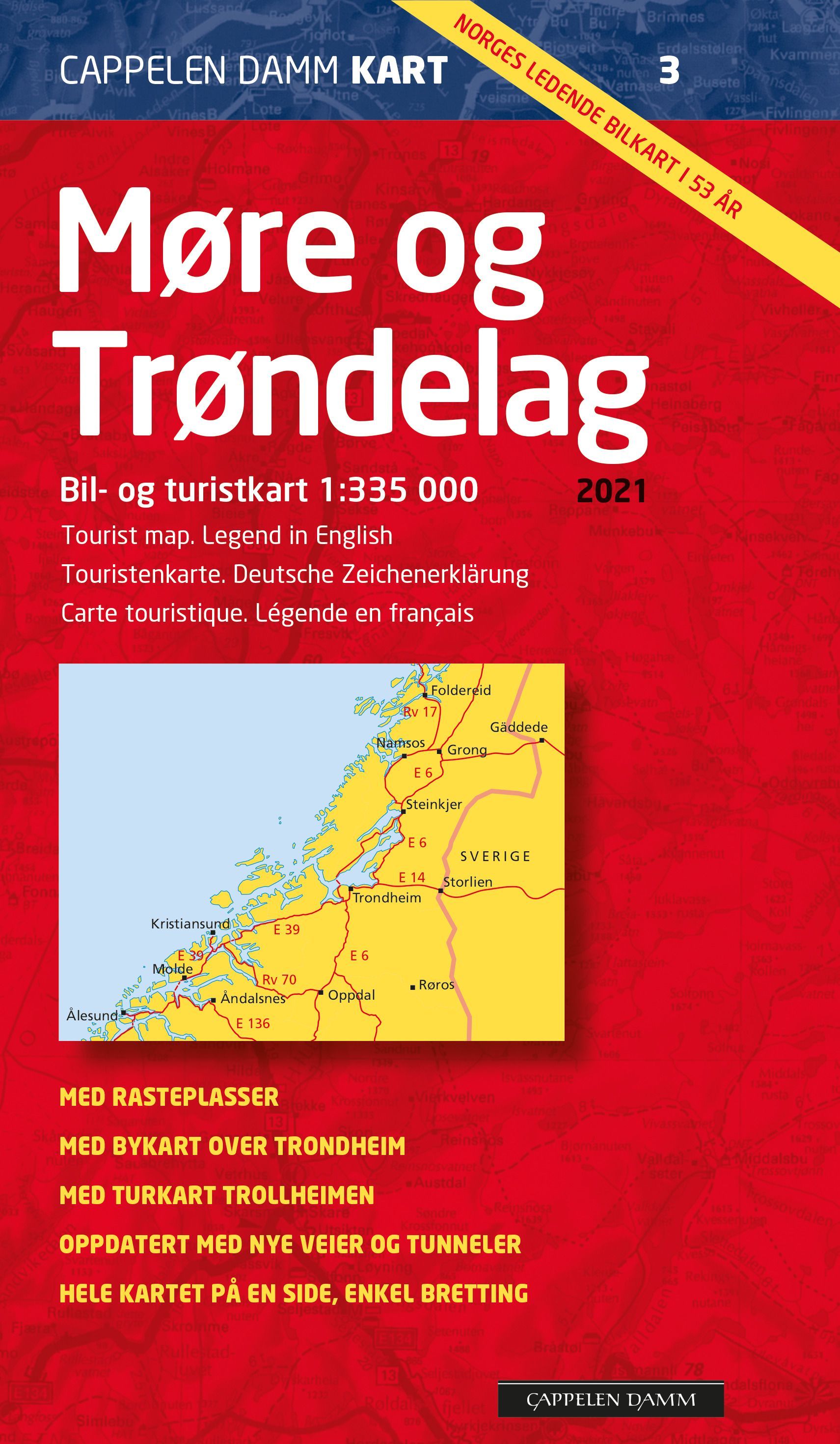 Møre og Trøndelag 2021 : bil-og turistkart