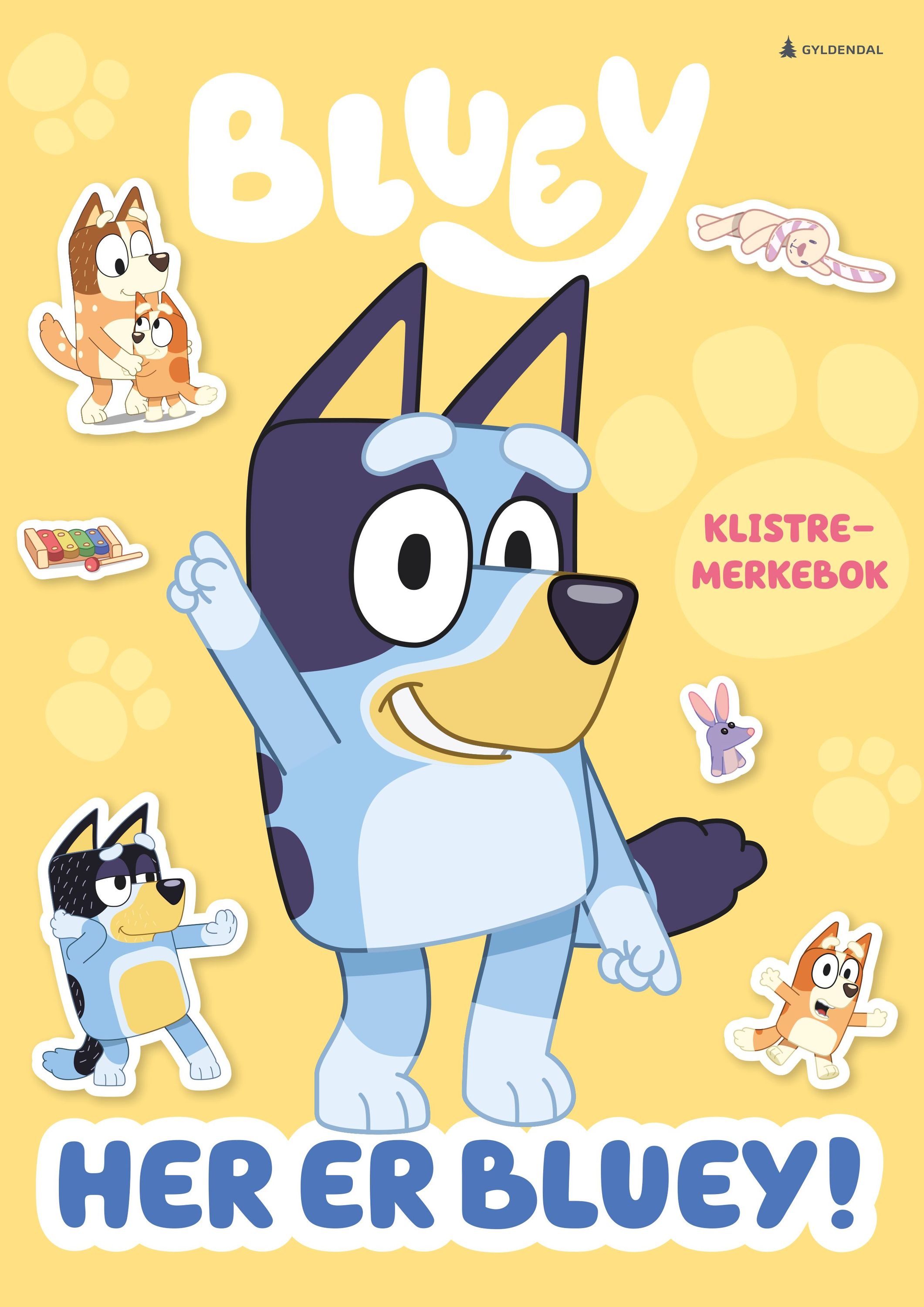 Her er Bluey! : klistremerkebok