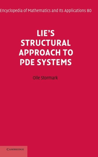 Lie's Structural Approach to PDE Systems