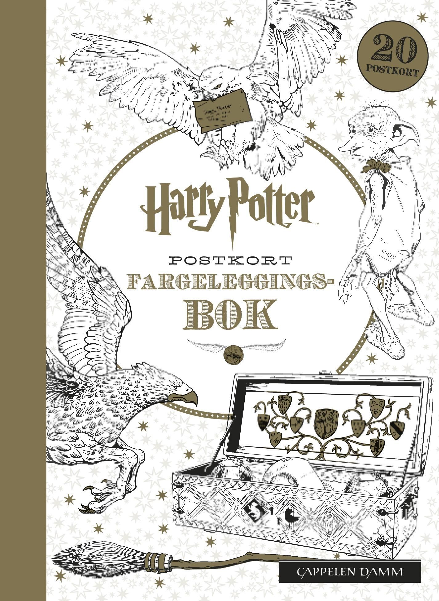 Harry Potter postkort fargeleggingsbok