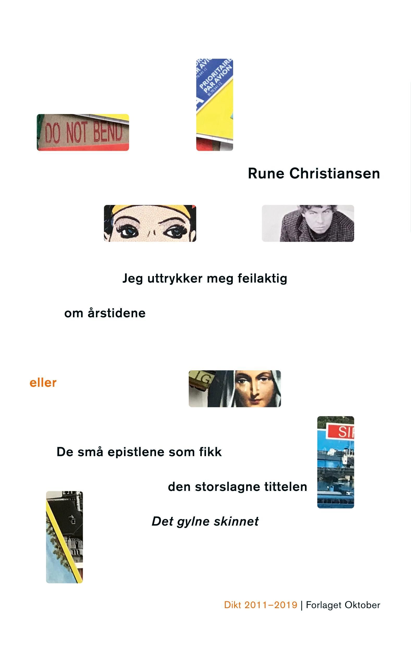Jeg uttrykker meg feilaktig om årstidene, eller De små epistlene som fikk den storslagne tittelen Det gylne skinnet : dikt 2011-2019