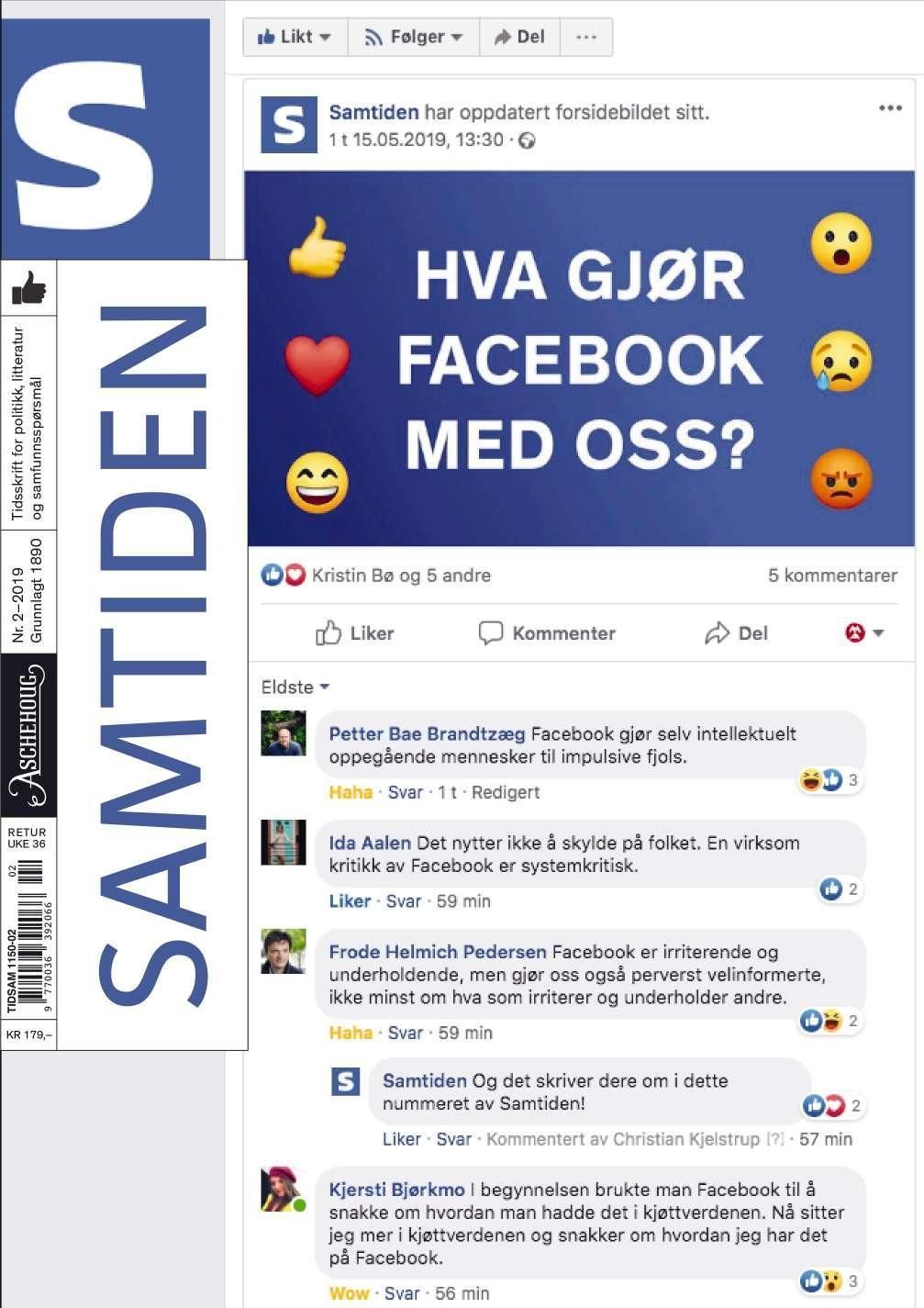 Samtiden. Nr. 2 2019 : tidsskrift for politikk, litteratur og samfunnsspørsmål