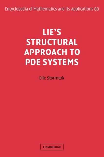 Lie's Structural Approach to PDE Systems