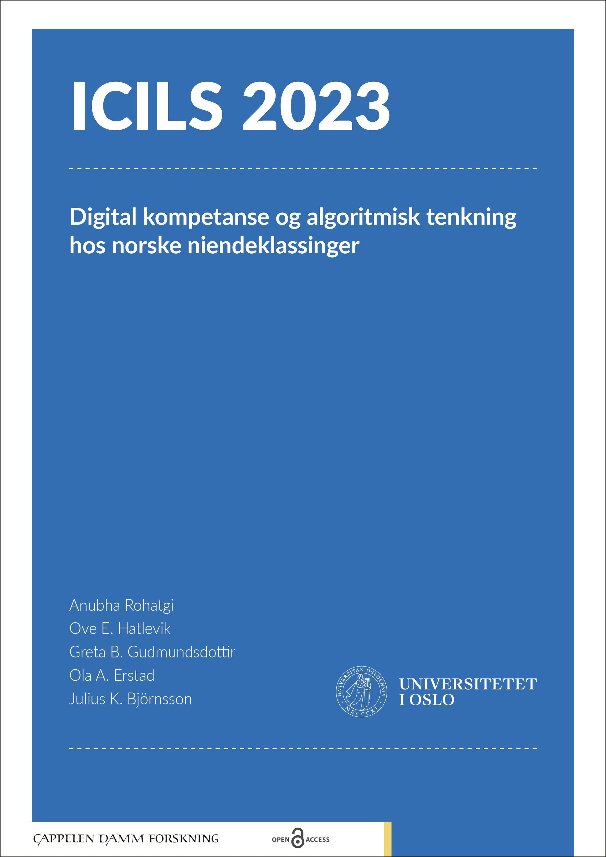 ICILS 2023 : digital kompetanse og algoritmisk tenkning hos norske niendeklassinger