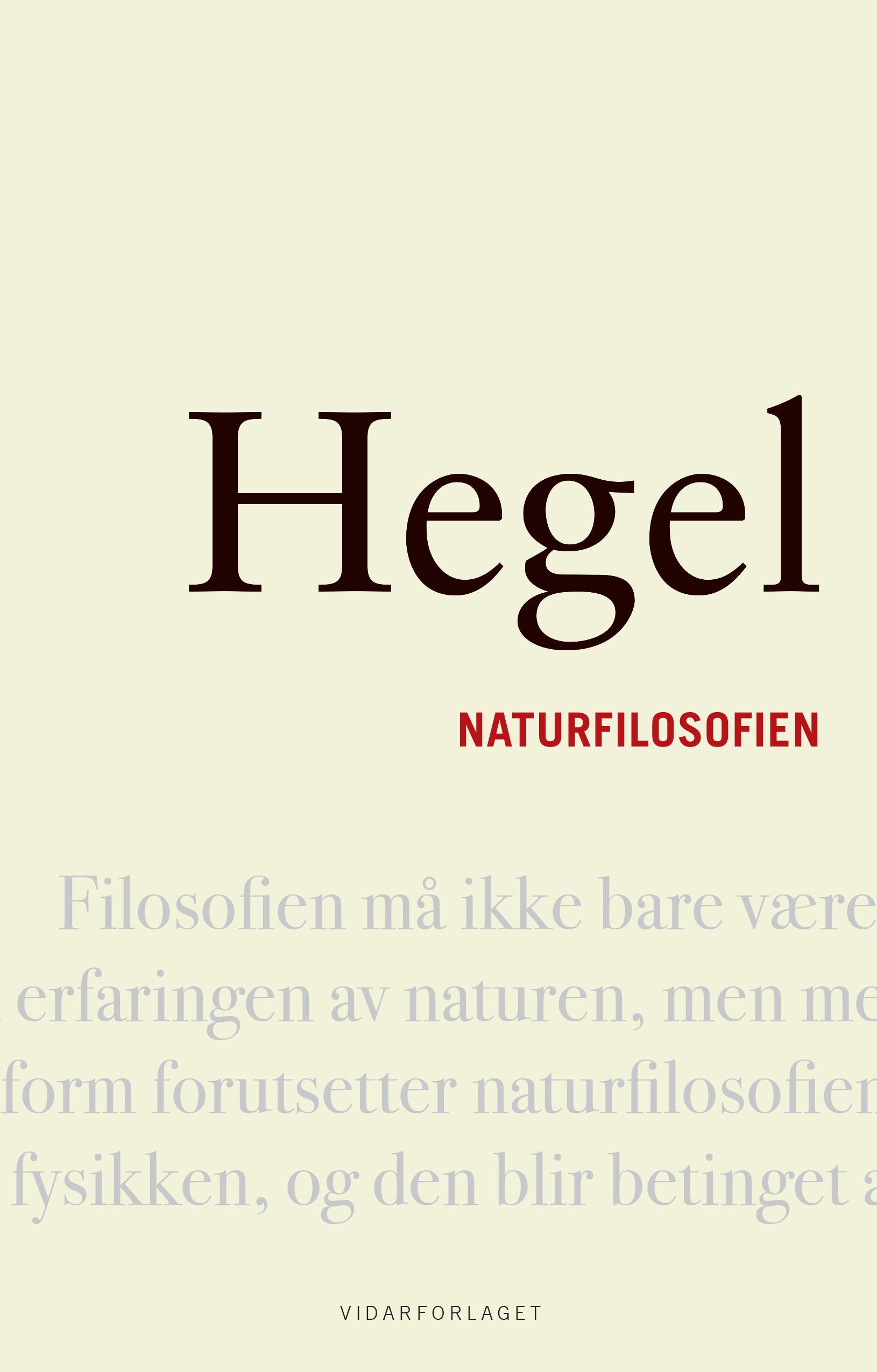 Naturfilosofien : encyklopedi over de filosofiske vitenskapene del II