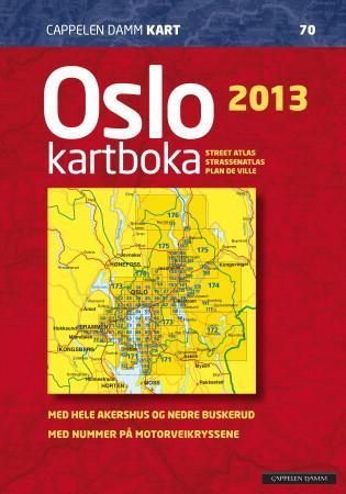 Oslokartboka 2013 : med hele Akershus og nedre Buskerud : med nummer på motorveikryssene : city atlas, Stadtatlas, atlas de ville