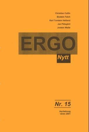 Ergonytt nr.15 : våren 2001