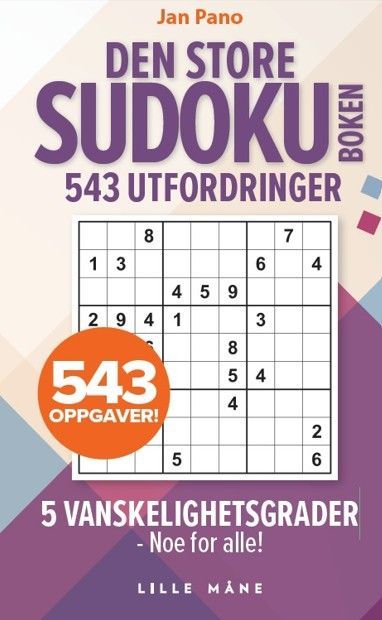 Den store sudoku boken : 543 utfordringer : 5 vanskelighetsgrader  – noe for alle!