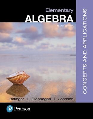 Forsidebilde av Elementary Algebra : Concepts and Applications
